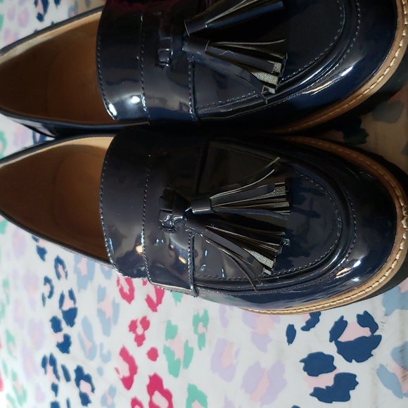 Franco Sarto carolynn tassel loafer ivy navy blue patent ...size 7 - Picture 7 of 9